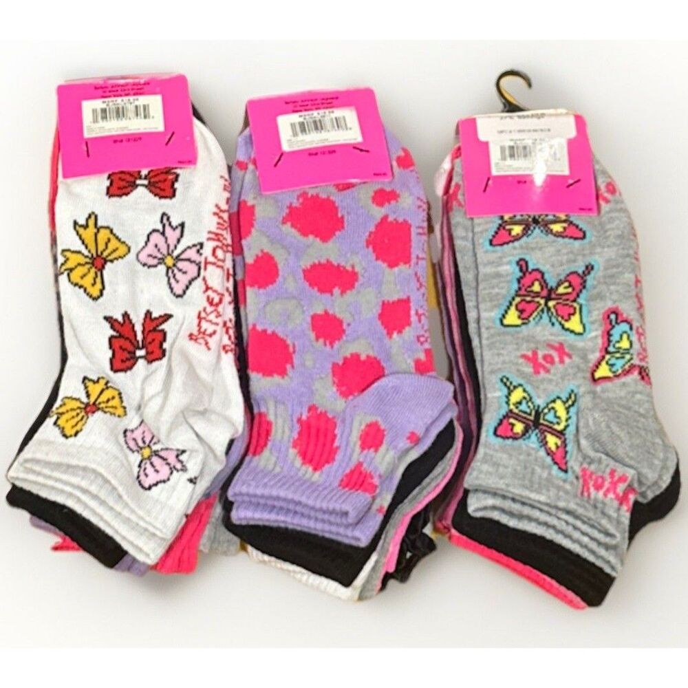 Girls Betsey Johnson Socks Lot. Fits shoe size 5-10 (3x 6 packs) - Picture 3 of 3